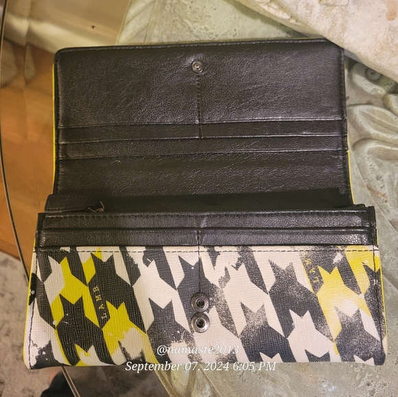 L.A.M.B. Gwen Stefani Acid Wash Wallet Leather Canvas Designer Celebrity #28 - Picture 7 of 13